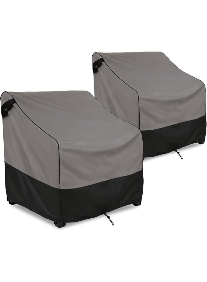 Patio Furniture Covers Waterproof, Heavy Duty Lawn Chair Covers 2 packs, Fits up to 33 W x 34 D x 31 H Inches - Image 1